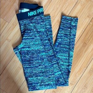 Nike Blue Patterned Leggings